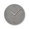 Lemnos Analog Wall Diatomaceous Diatomaceous Earth Clock Diameter Thickness 4cm Clock, Earth, Gray, (Scraped Finish), NY21-03GY, 28.5cm,