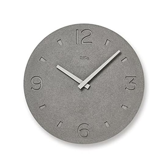 

Lemnos Analog Wall Diatomaceous Diatomaceous Earth Clock Diameter Thickness 4cm Clock, Earth, Gray, (Scraped Finish), NY21-03GY, 28.5cm, серый