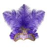 Exquisite Sequin Feather Headband Vintage Masquerade Hair Band  Dance Show