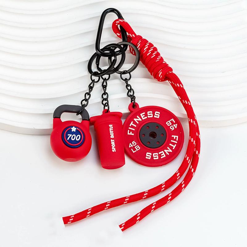Bag Charm Kettlebell Dumbbell Hand-Woven Ropes Luxury Bag Pendant Trendy Sports Bag Pendants Gift For Fitness Enthusiasts