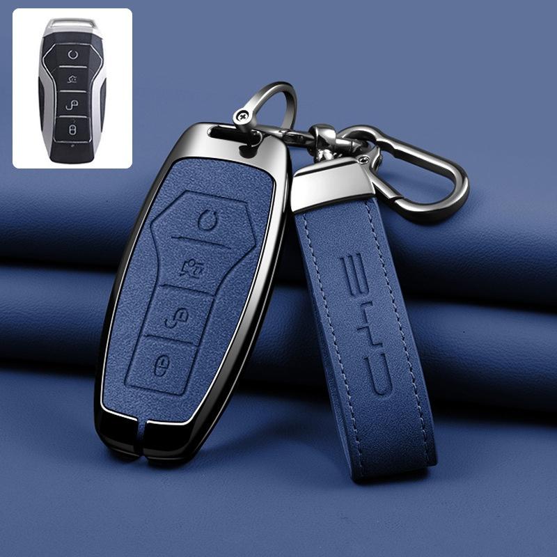 Car Zinc Alloy Key Cover Case For BYD Song Plus Atto 3 Han EV Yuan Tang DM 2018 Qin Seal Dolphin E2 Keychain Interior Accessory