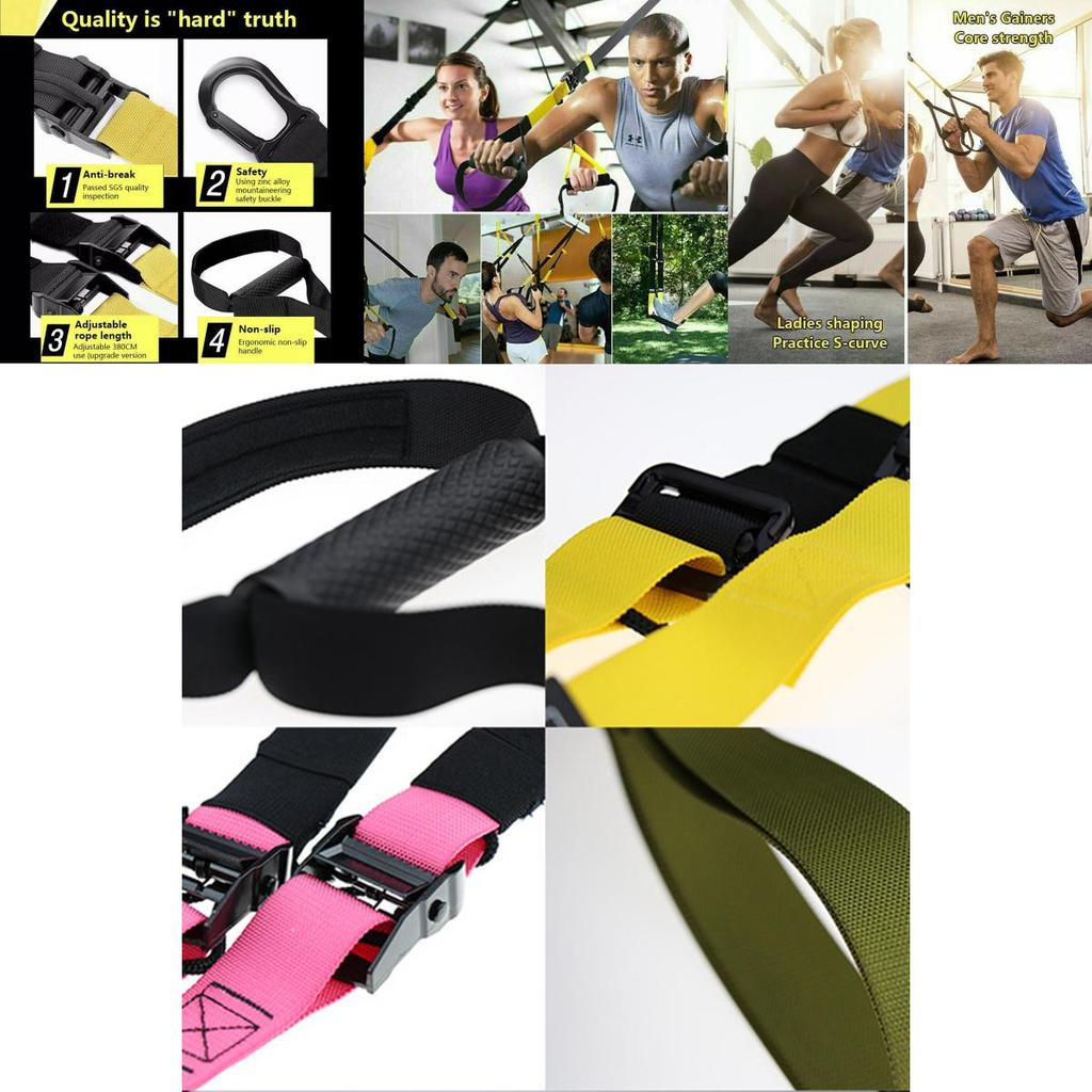 Ultimate Home Gym Suspension Resistance Training Strap With Comfortable Handles