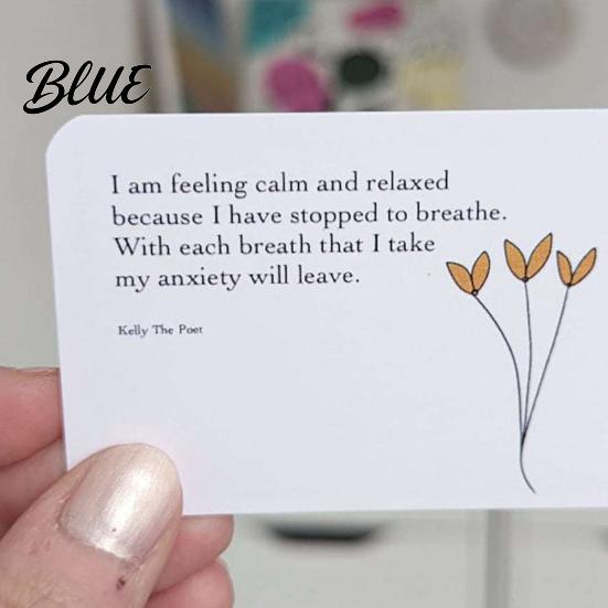 Stress-relieving Poetry 1 Set Pocket Poem Card with Storage Bag Stress Anxiety Relief Positive Relaxation Life Emotion Support Affirmation Kit