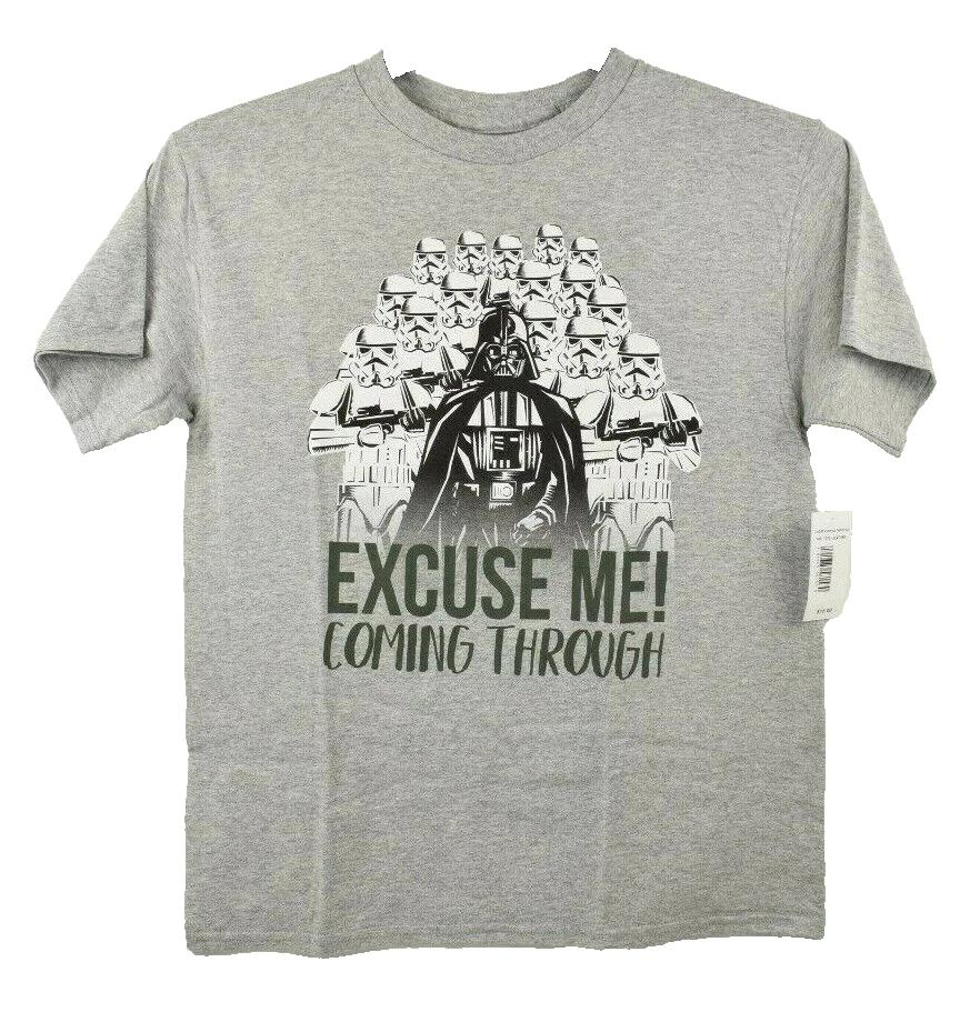 Star Wars Kids 12 to 14 Excuse Me, Coming Through Gray Mad Engine T-Shirt 160