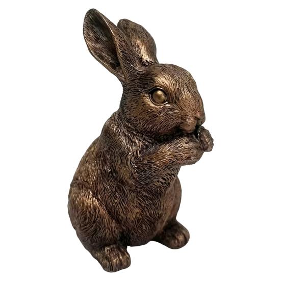 Vintage Rabbit Figurine Carving Bunny Statue Animal Sculpture Home Office Bookshelf Desktop Fengshui Decoration Ornament