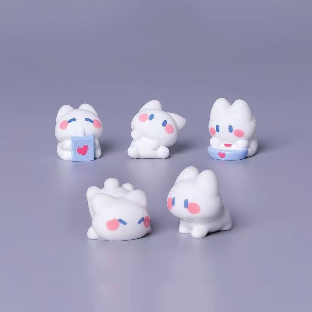 6Pcs/Set Cute Resin Cat DIY Brooch Hairpin Jewelry Handmade Accessory 2-3.2cm Model Kawaii Water Cup Resin Accessories