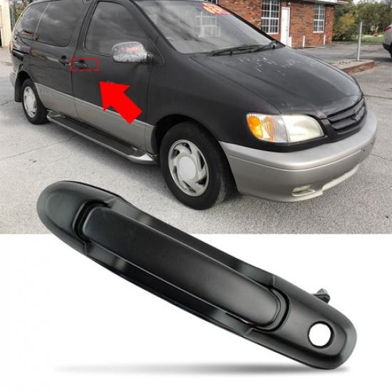 Door For Toyota Handle Sienna Van 1998-03 Outer Right Front Passenger Side Black