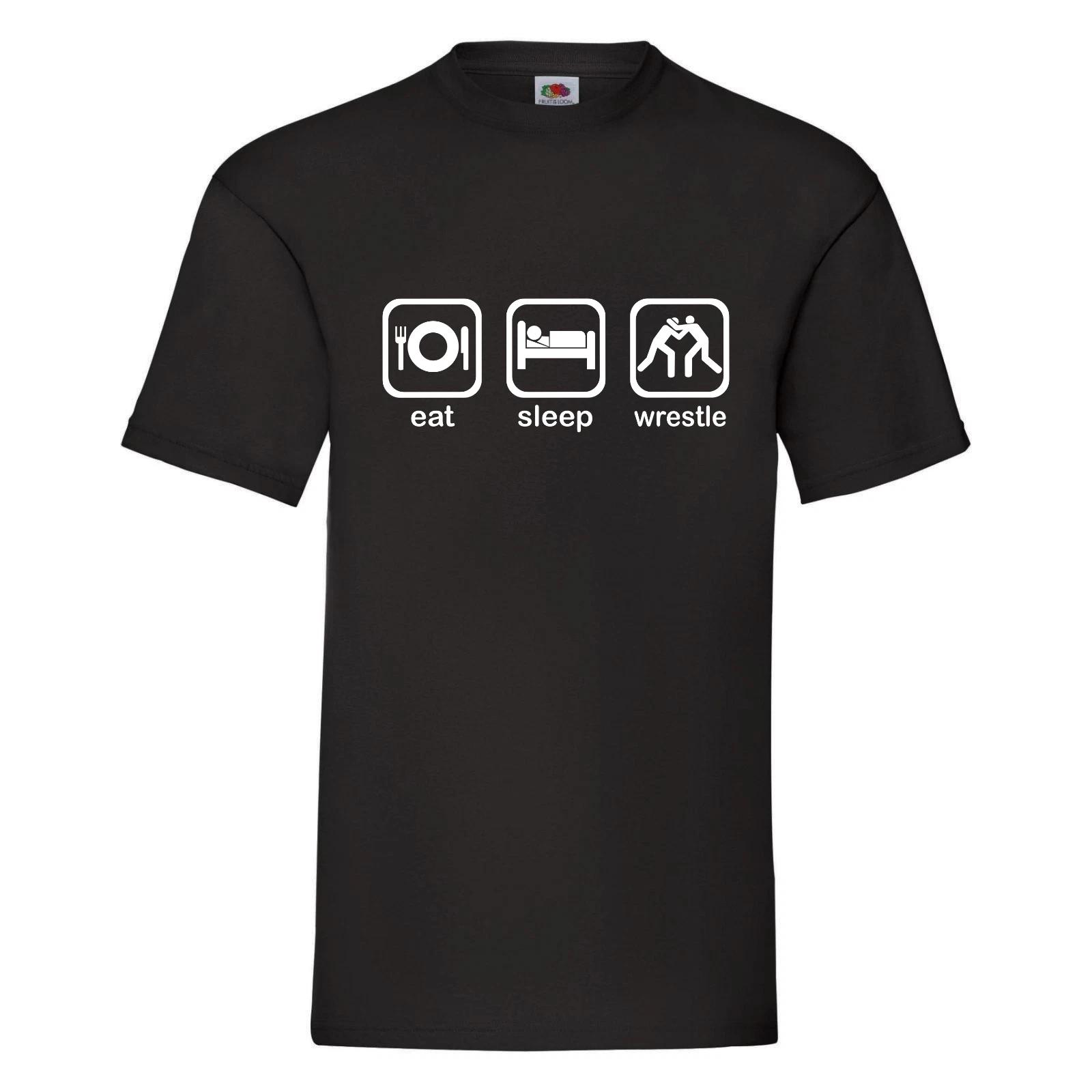 Eat, Sleep, Wrestle - Wrestling Fan T-Shirt - Gift Wrestler - Gift for Him/Man 3XL