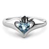 1pc Grand Love Ring Ocean Heart-shaped Synthetic Zircon Ring, Suitable for Daily Matching