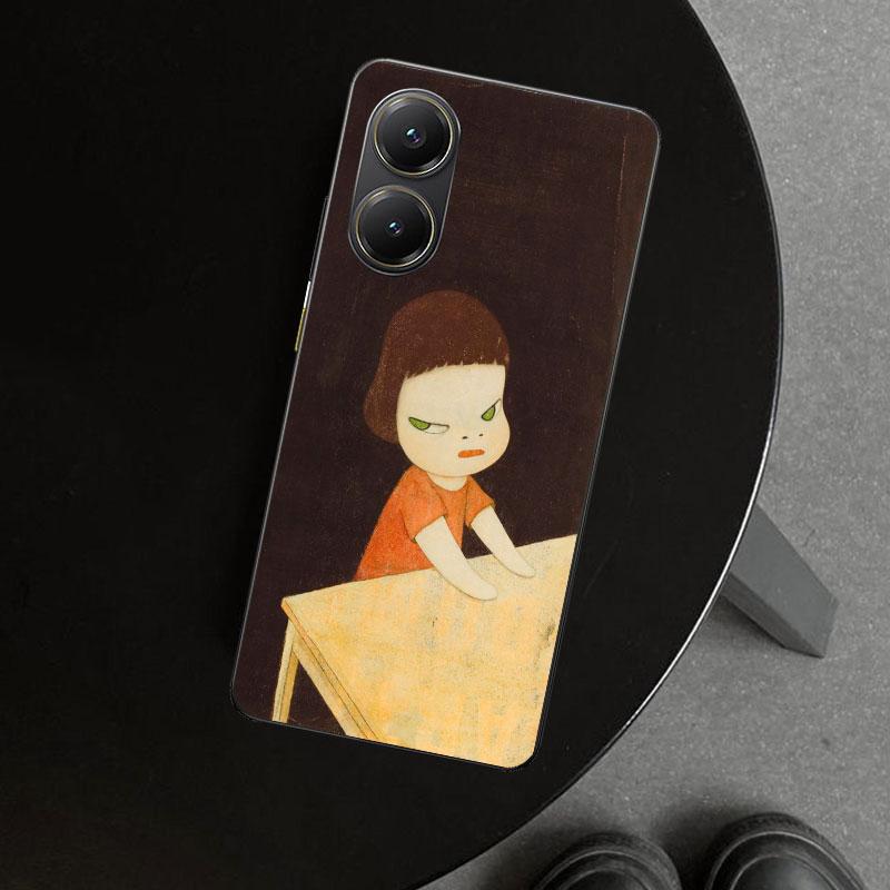 Y-Yoshitomo Nara Phone Case Cover for Xiaomi Poco X6 X5 X7 Pro F7 Ultra Redmi 15C 15 13C 13 12C 12 10C 10 10A 9C 9A 9T 9 Coque P