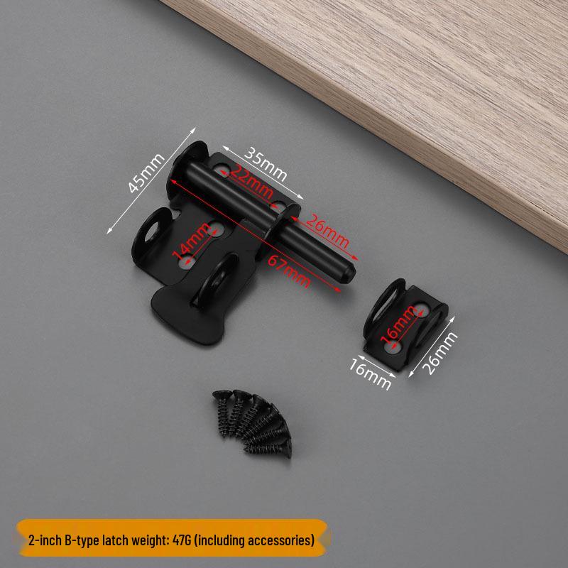 Stainless Steel 304 Pet Cage Two-Way Door Lock Pin with Anti-theft Padlock and Main Door Cow Lock Plate