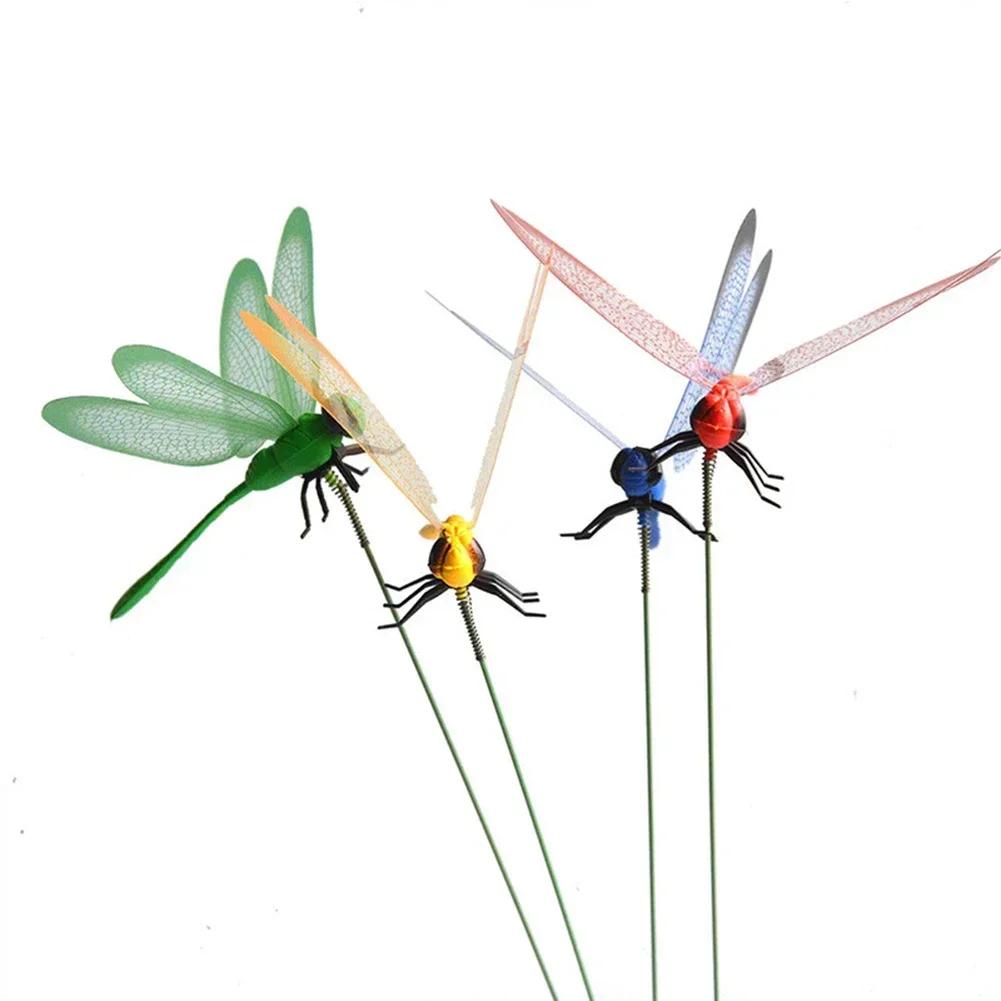 

10PCS Dragonfly Stakes Yard Art Outdoor 3D Simulation Decorative Stakes Yard Plant Lawn Decor Stick Flower Pot Garden Decor China Mainland