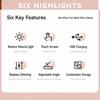 Touch Control Makeup Organizer Box Adjustable Angle Vanity Mirror LED Makeup Mirror  Bathroom