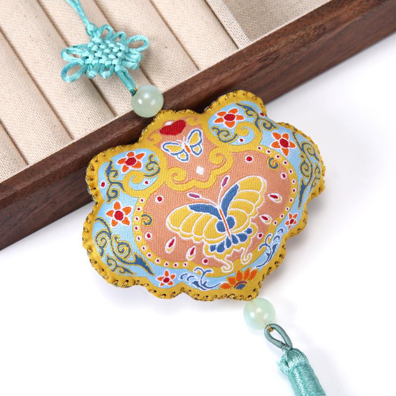 Dragon Boat Festival Double-Sided Embroidery Sachet Pendant for School and Community Activities