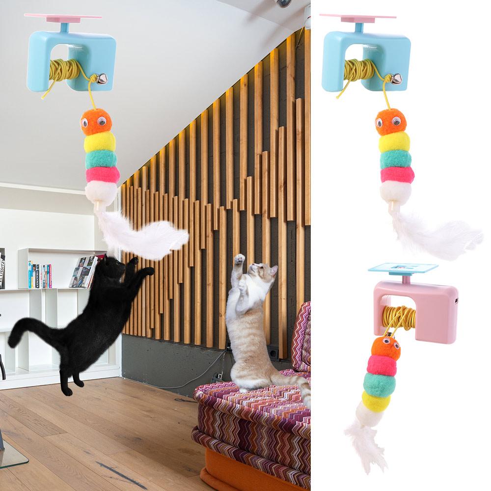 Elastic Rope Electric Door Hanging Toy Automatic Lifting Interactive Cat Yoyo Ball Indoor Exercise