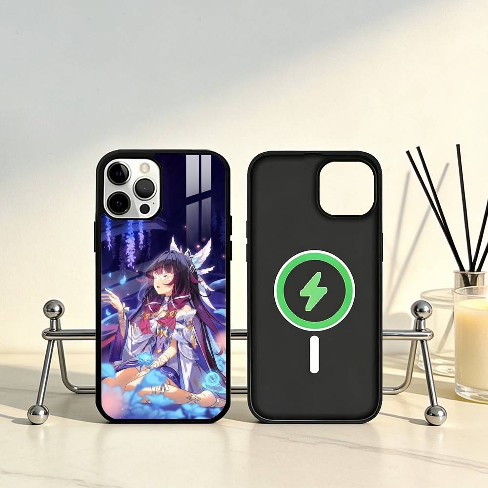 Genshin l-Impact C-columbina Handyhülle Für iPhone17,16,15,14,13,12,11 Plus,Pro Max Magnetisch Für Magsafe Kabelloses Laden