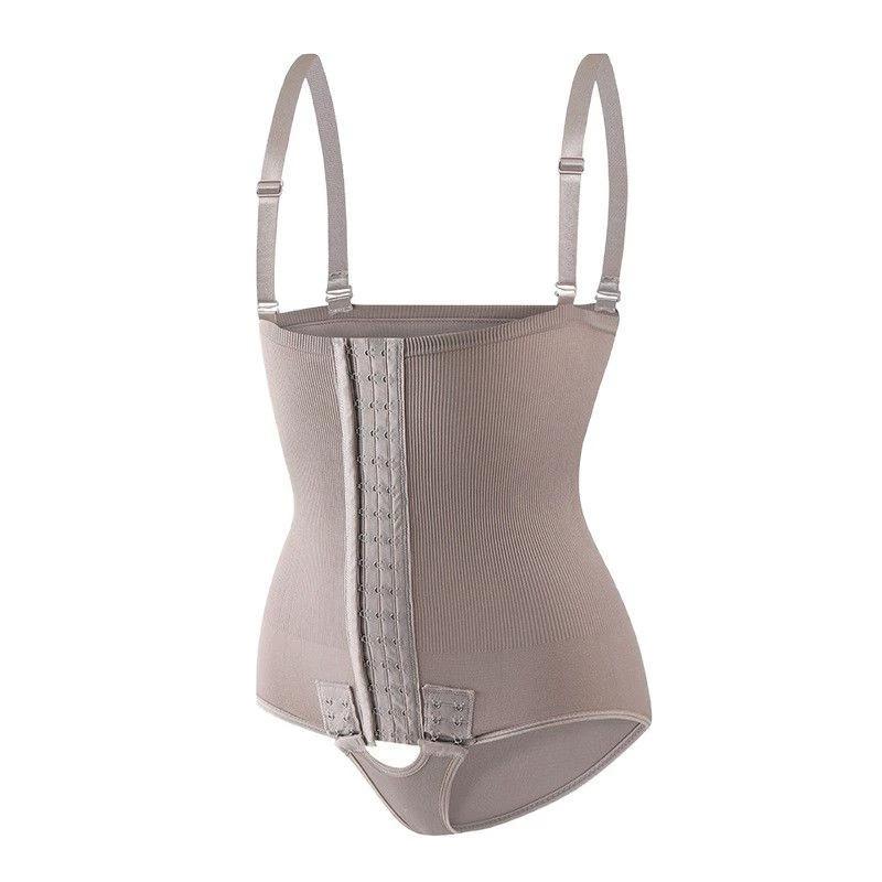 Strapless Shaper Bodysuit with Front-Closure, Tummy Control Waist Cincher, and Crotch Opening Plus Size Waist-Defining, Butt-Lifting Shaping Underwear
