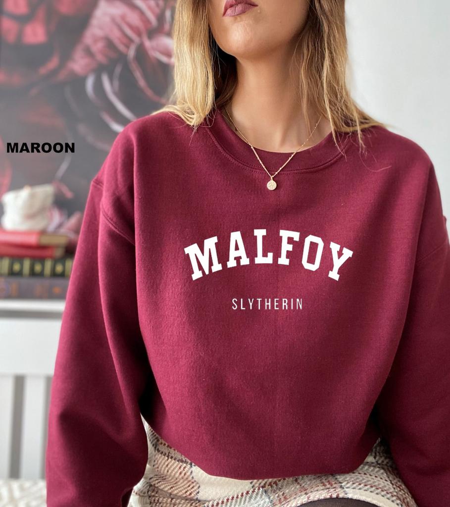 Malfoy Mode Enkel Bokstavströja Dam Slim Fit Ny Stil Sportkläder Mode Kläder Rund Hals Gatustil Hoodie