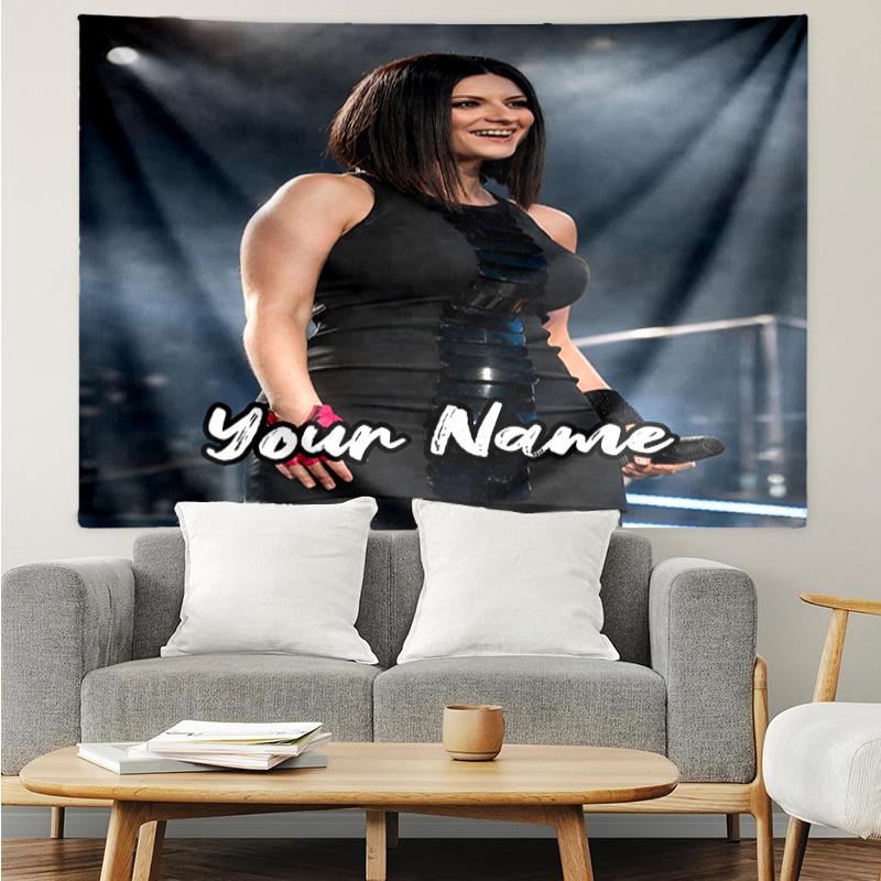 Benutzerdefinierter Name Laura Pausini Druck Wandteppich, Hintergrund, Einfache Montage, Ideal für Schlafzimmer, Büro & Wohnzimmer, mit Ästhetischer Wanddekoration zum Aufhängen.