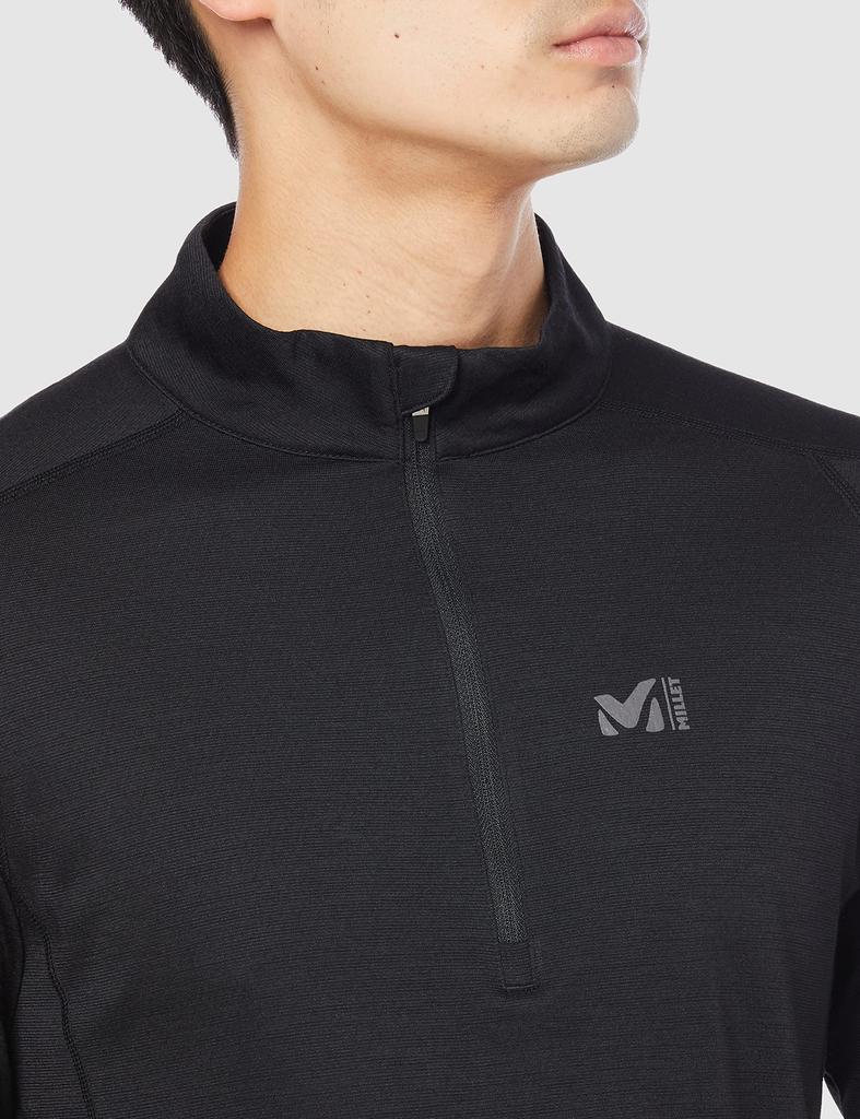 Climbing Cut and Sew Caster Wool II Zip Long Sleeve MIV01978 M [Millet] Men's Black-Noir