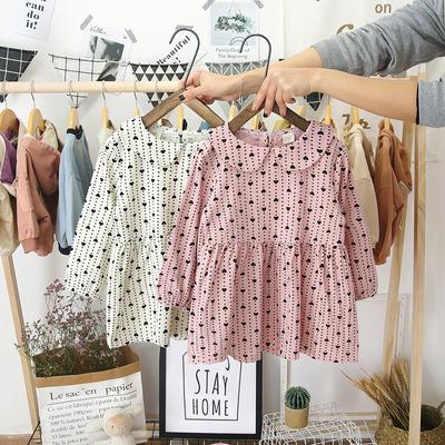 Cute Girls' Lapel Dress Children's New Doll Dress
