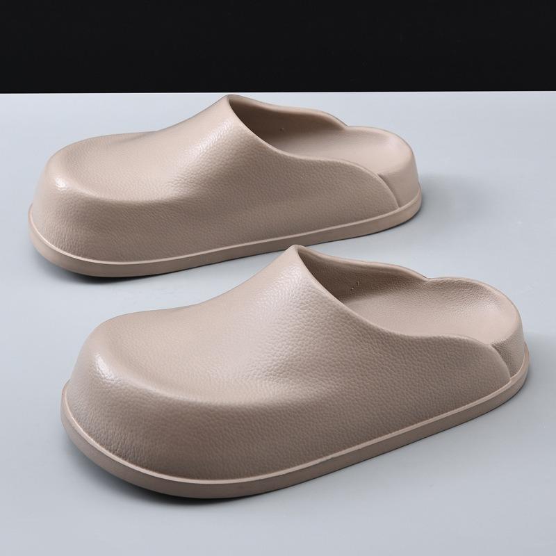 Thick-soled bag head slippers for women's summer wear new waterproof and non-slip one-pedal height-increasing Boken slippers beach shoes