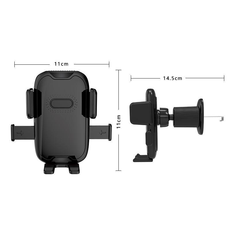 360° Rotating Anti-Shake Car Phone Holder with Inverted Hook for Air Vents