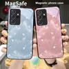 Gradient Yellow Rose For Samsung S25 S25 Edge S25Ultra S8 9 10 20 S21 Pro 22 Plus S23 FE S24 Ultra Magsafe Glass Phone Case
