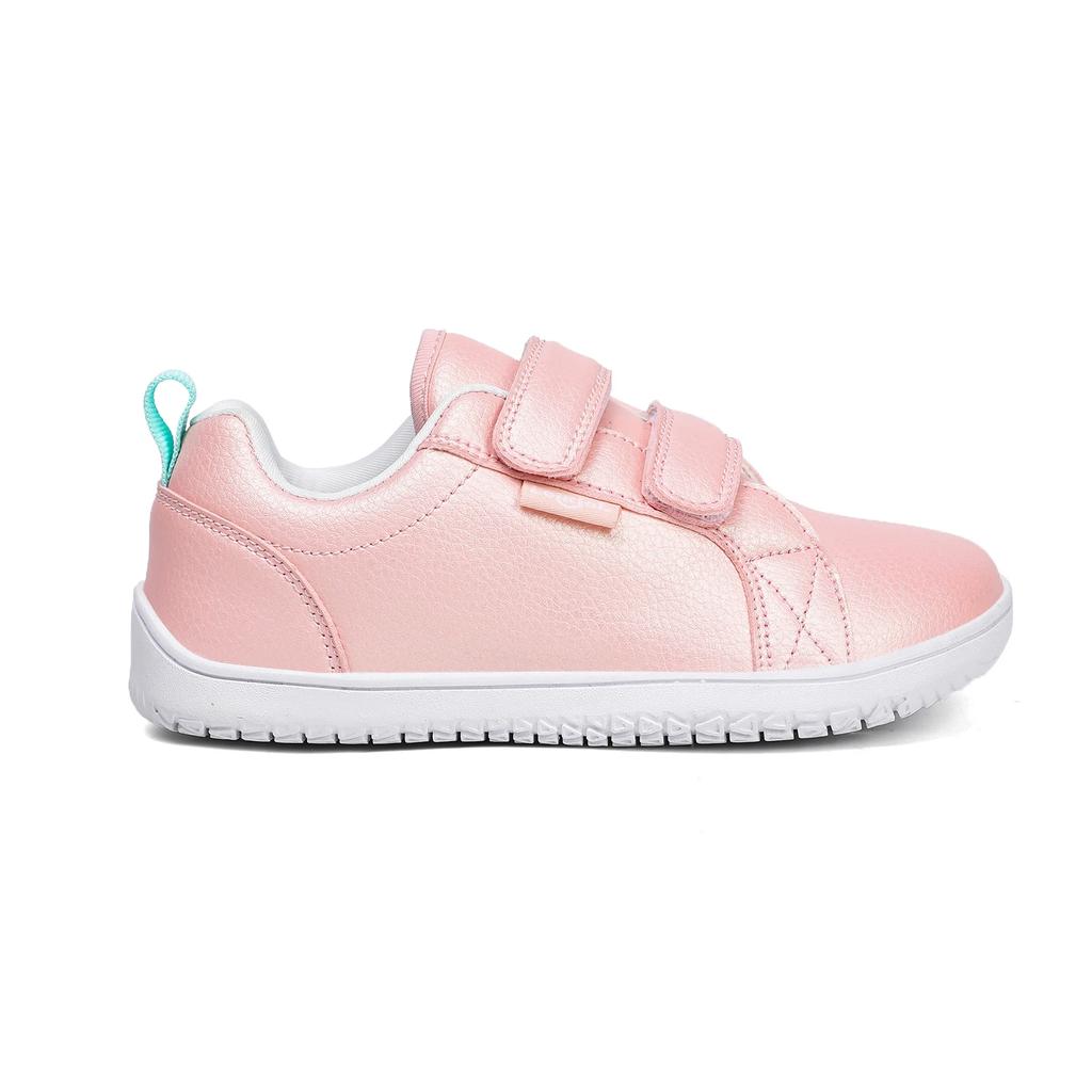 Dziecięce Buty Boso Chłopcy Dziewczynki Szeroki Przód Minimalistyczne Modne Trampki Lekkie Na Rzepy Skóra Sztuczna Płaskie Buty do Chodzenia