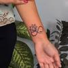 Ins Simple Love Flower Butterfly Swallow Mobius Ring Infinite Loop Wrist Tattoo Sticker