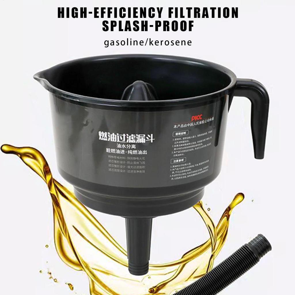 Oil Water Separator Funnel Truck Oil Water Separator Funnel Double-layer Filtering Tools Automobile Motorcycle Accessories