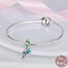 Sterling Silver S925 Sparking Dragonfly Butterfly Fit Original  Bracelet Necklace DIY Bead For Women Jewelry Making Gift