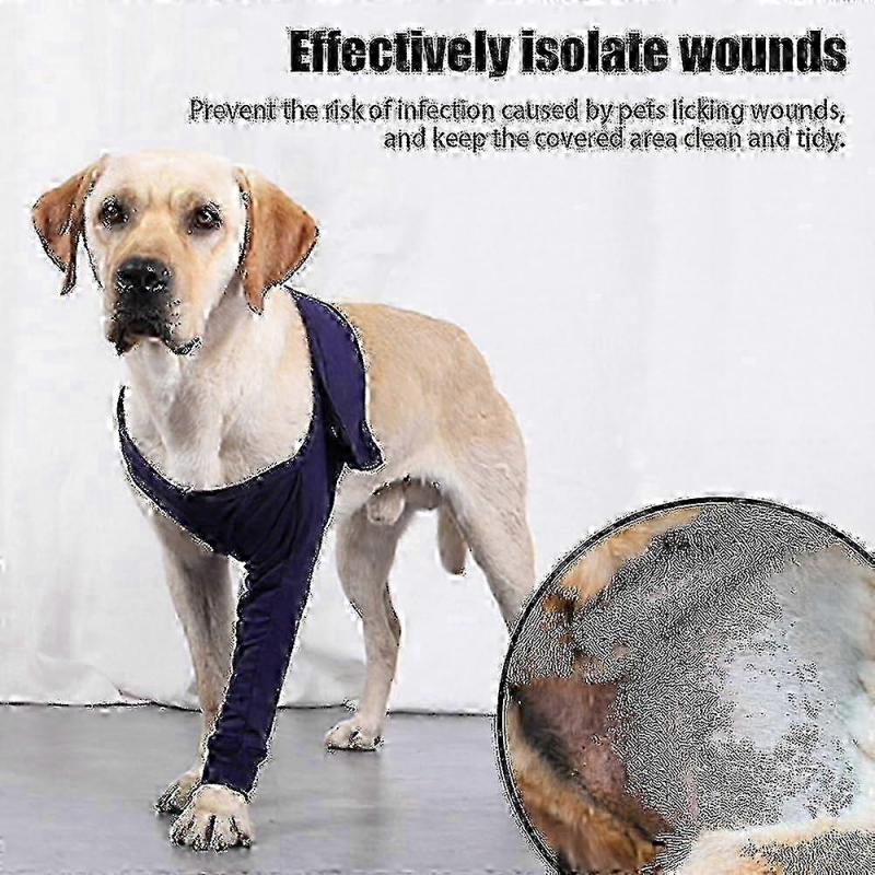 Dog Anti-Lick Sleeve for Leg Injury Recovery, Pet Wound & Sprain Protection Sleeve, Adjustable Breathable Bandage for Small Medium Dogs