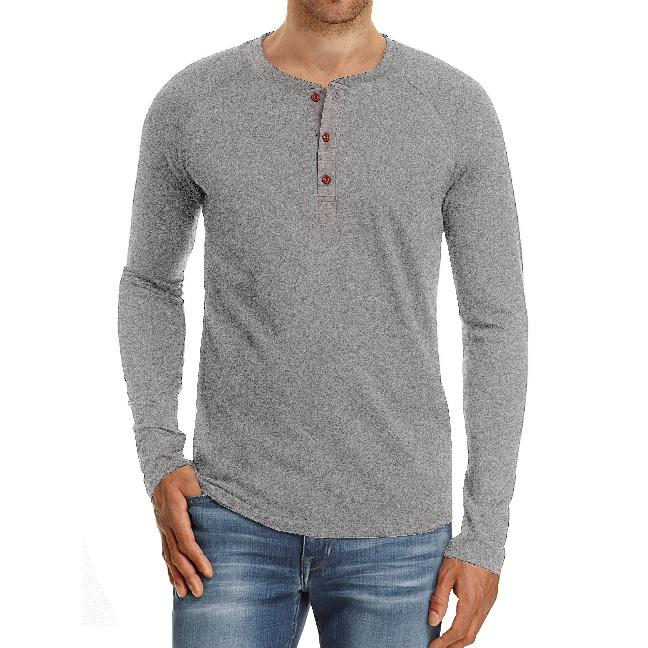 Retro Men'S Outdoor Loose Autumn Hoodie Casual Long Sleeved Henley Collar Top Shirt Cardigan