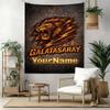 Galatasaray Pasūtījuma Jūsu Vārds Sienas Dekors Gobelēna Māksla Mājdzīvnieku piemiņai Dzimšanas dienas Kāzu ballītes Fons Ģimenes Dāvana
