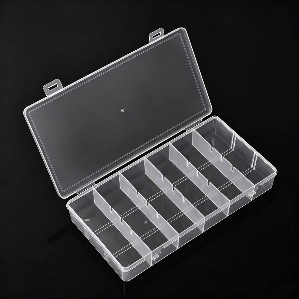 Snap Lid Eyelash Extension Storage Box 6-Compartment Storage Container  Glue Tweezers Tool