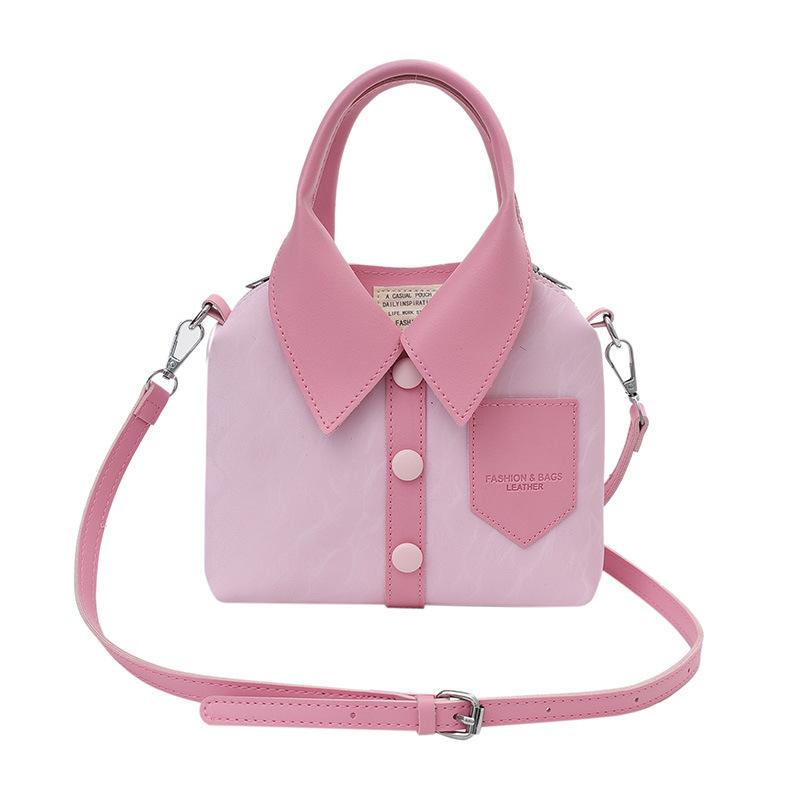 Summer fashion commuter small bag women's solid color texture women's messenger bag shoulder handbag