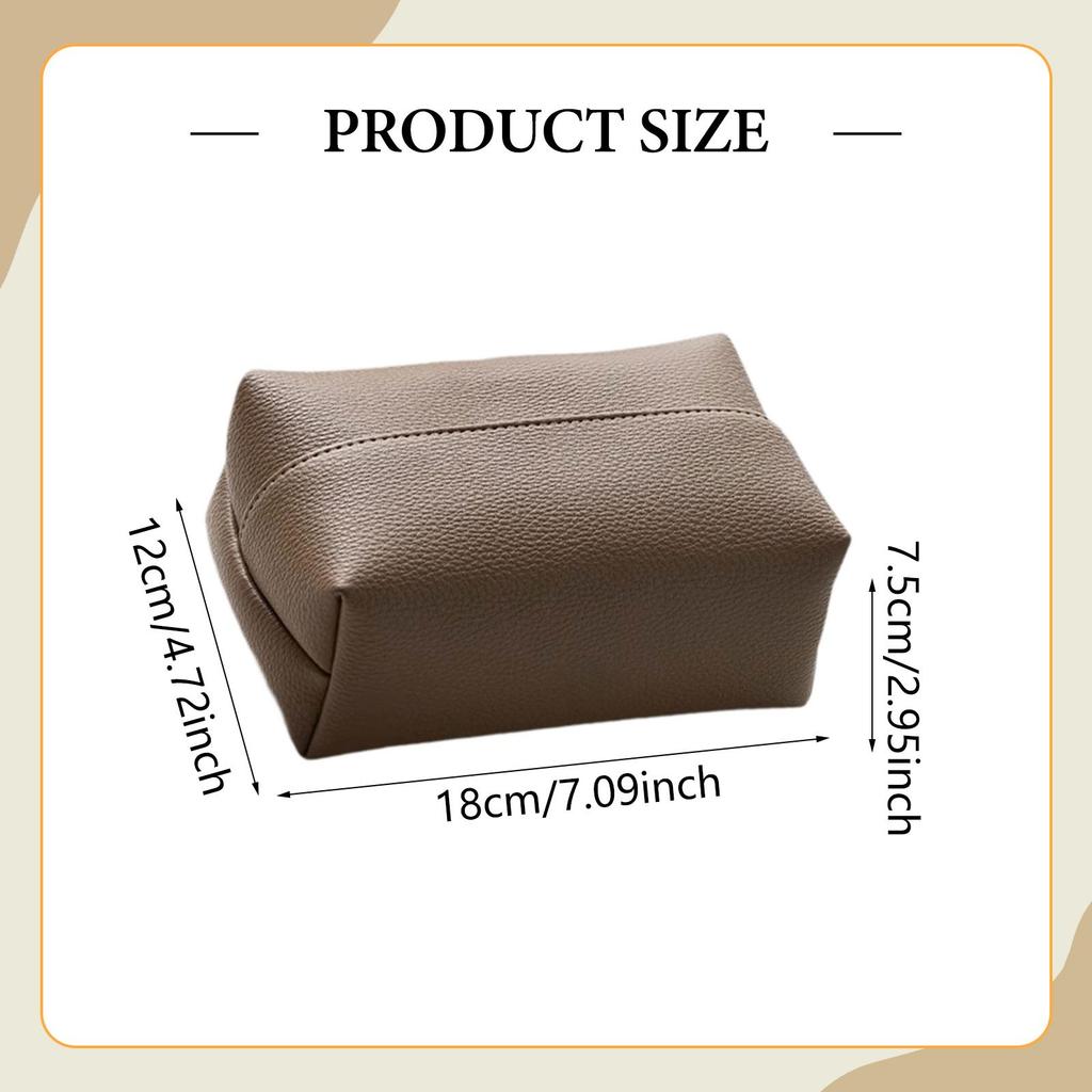 Rectangular Tissue Box Cover Convenient Facial Tissue Case Holder Napkin Dispenser for Restaurant Car Dresser Countertop Decor