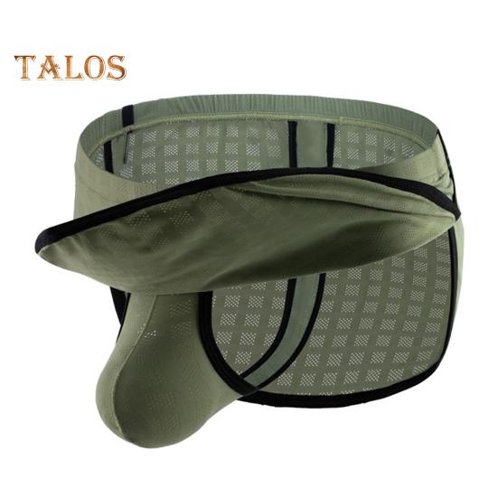 Men Thong Sexy Low-Rise Elastic Waistband Slim Fit Briefs Solid Color Breathable Mesh Panties Daily Wear