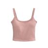 Women's U-Neck Padded Tank Top - Tight-Fit Summer Camisole, Backless, High-Waisted Style
