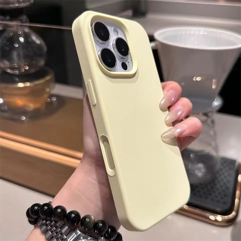 Titanium Gray Camera Control Button Genuine liquid silicone case for iPhone 16 Pro Max Plus full shockproof soft phone cover