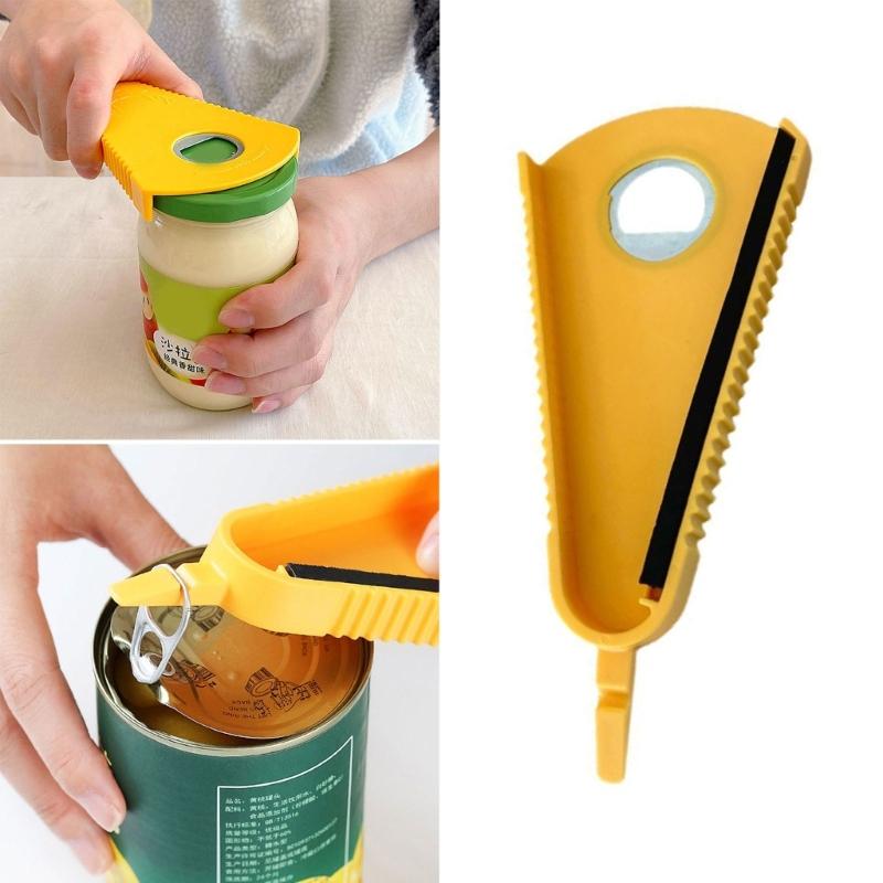 Ergonomic Handheld Bottle Opener For Seniors Multifunctional Can Opener for Jars Cans Sodas Kitchen Accessory