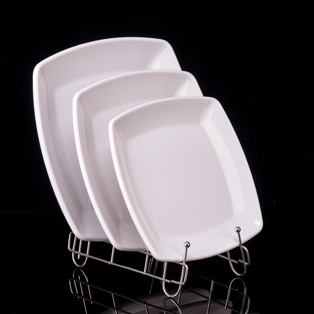 Square Melamine Dinner Plate Buffet Fast Food Trays Dishes Table Tableware Services Menu Plate El Deep Side Dish Dinnerware
