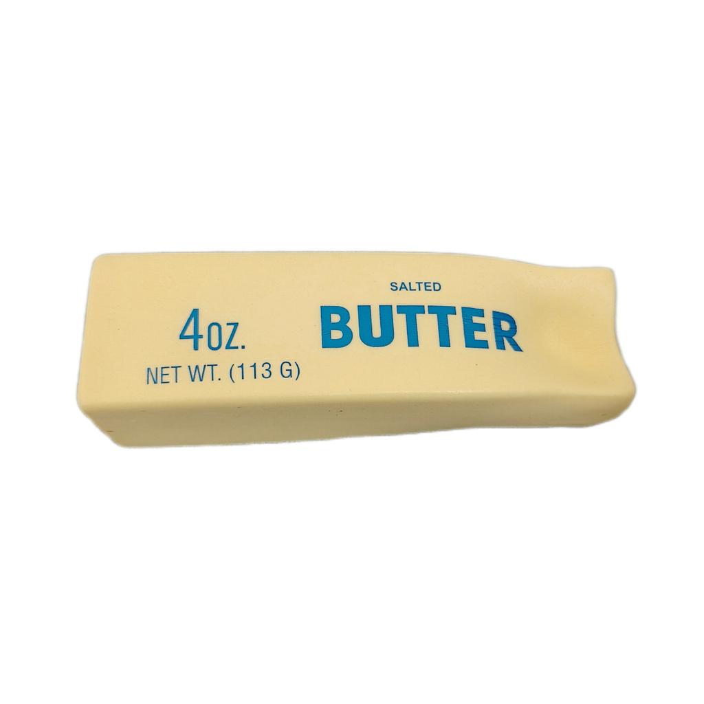 Novelty Butter Yellow Soft Bounce Butter Figurine Squeeze Toy Novelty Gag Table Toy Decompressing Pinch Stress Toy