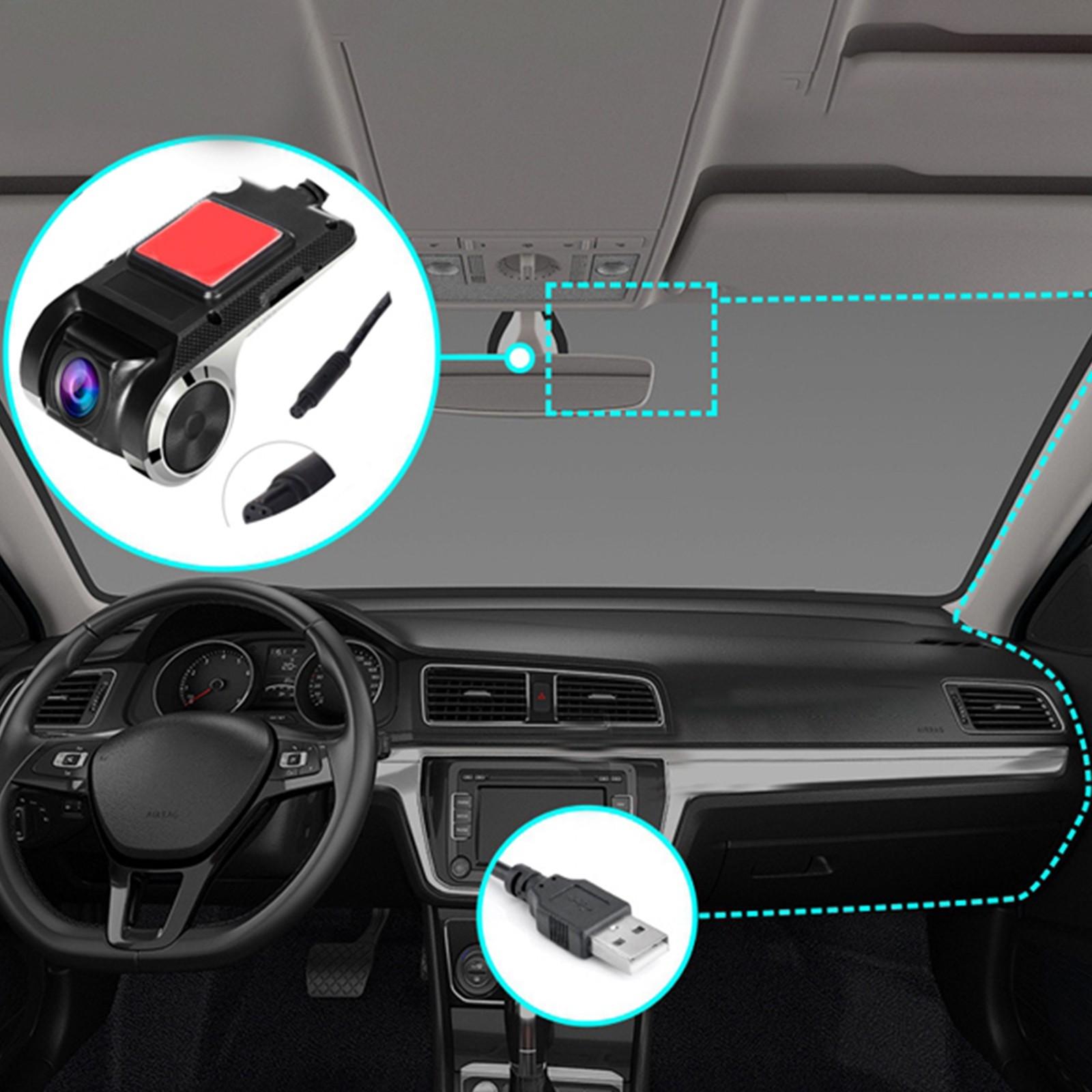 

HD Автомобільний реєстратор Wi-Fi Ширококутовий реєстратор приладової панелі з мобільним додатком для циклічного запису чорний