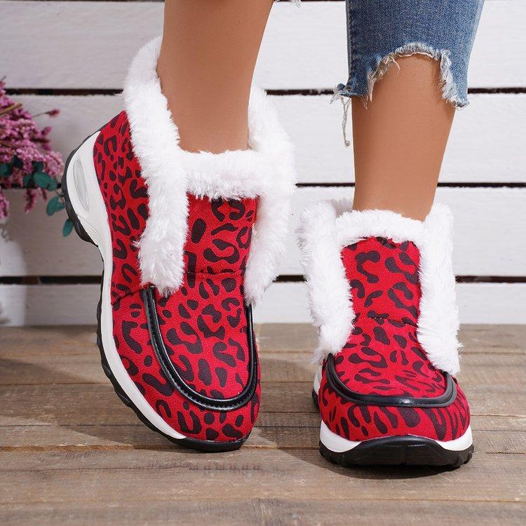 Women's Cotton Shoes Autumn and Winter New Large Size Round Head Platform Velvet Cotton Shoes Snow Boots Women