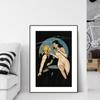 Comic Style Lesbian Kiss Wall Art Canvas Painting Nordic Posters and Prints Modern Wall Pictures for Living Room Home Decoration