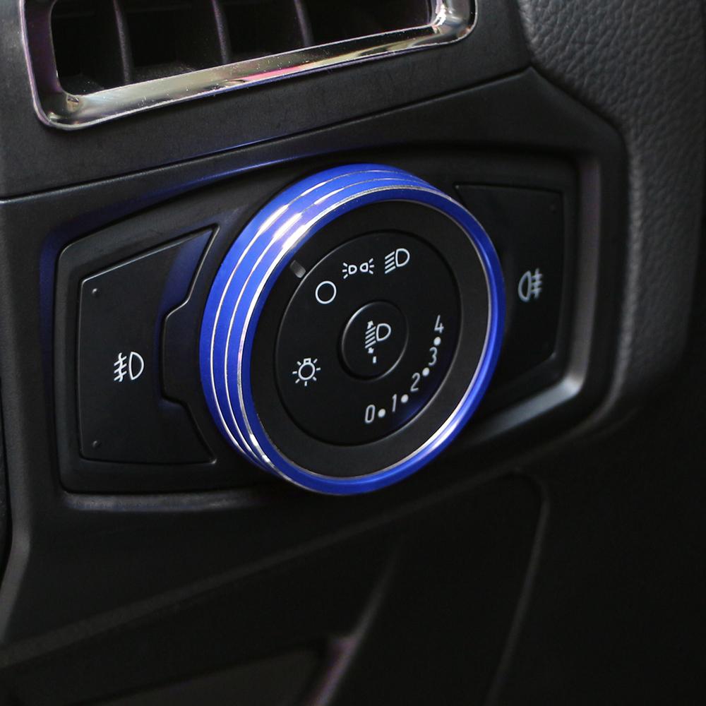 Car Sticker for Ford Focus 3 MK3 KUGA Escape Mustang 2015 Mondeo Fusion 2013-16 Ecosport 18-23 Headlight Switch Cover Trim