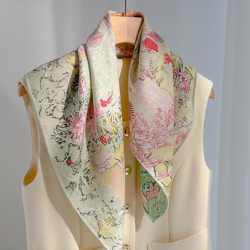 70% vlna 30% pravé hedvábí Šátek pro ženy Šály Zavinovačky Foulard vysoce kvalitní Šátky Pashmina Dámský Hijáb Bandana bufanda Pončo