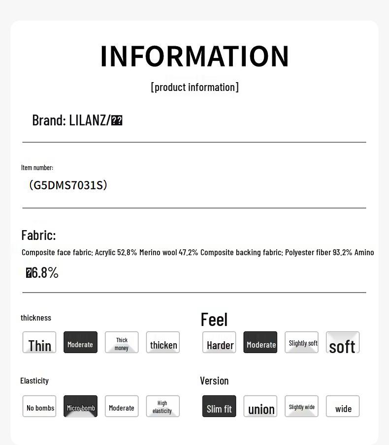 Lilang Men's Warm Wool Blend Round Neck Sweater